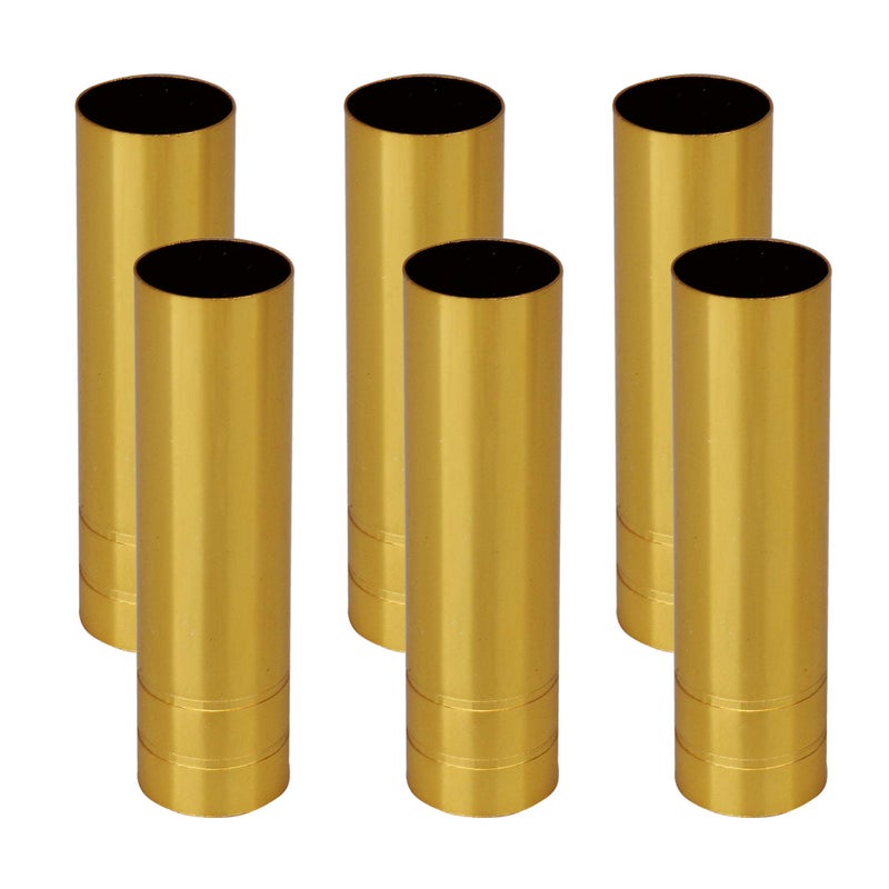 RDEXP 10cm/3.94inch Long 2.5cm/0.98inch Dia Double Line Chandelier Light Cover Sleeves Socket Candelabra Base Suitable for E14 Lamp Holder Set of 6 - Image 1